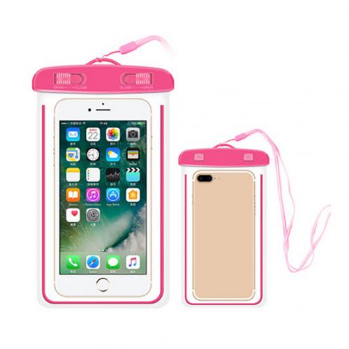 Bolsa luminosa de verano para exteriores, resistente al agua, Gadget para natación, bolsa seca para la playa, funda para teléfono, funda para cámping, esquí, soporte para teléfono móvil: Pink