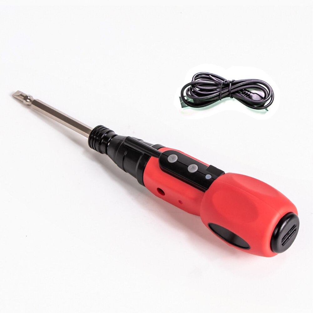 Mini Oplaadbare Elektrische Schroevendraaier Professionele Power Schroevendraaier Boor Power Tool Schroevendraaier Reparatie Tools: red