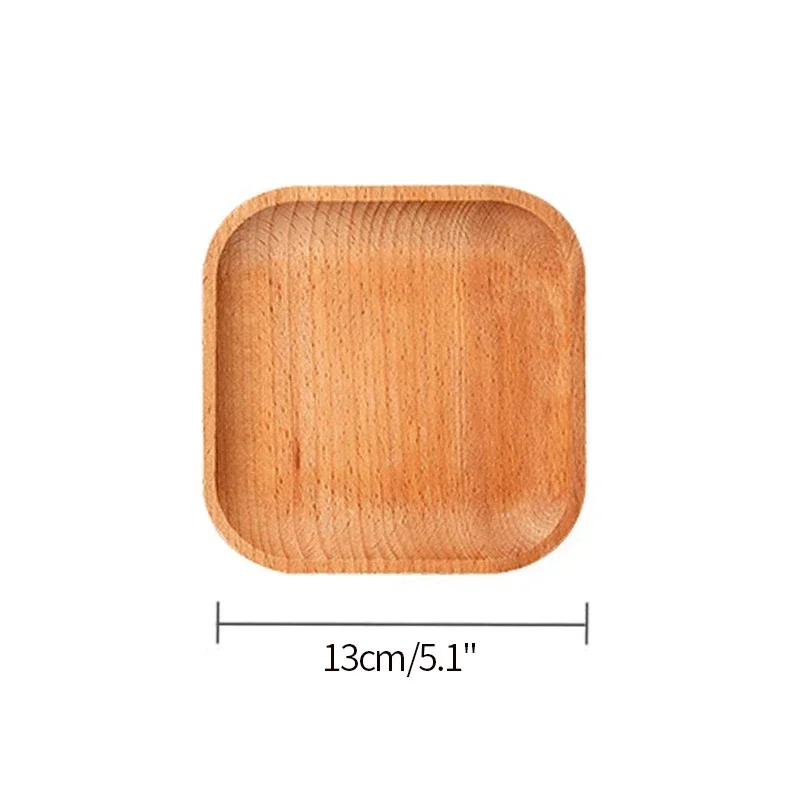 Nordic Decoratief Dienblad Houten Dienblad Retro Ronde Serveerschaal Fruit Dessert Opbergbakken Koffiekopje Mat Pad Home Decor Mohamedajuan
