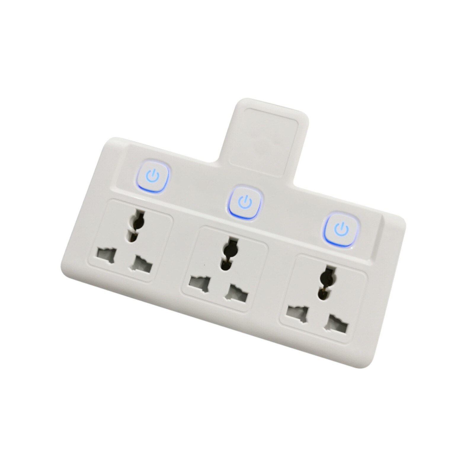 Adaptateur de chargeur mural, 3 prises, 2 prises rondes, 3 trous, avec interrupteur, prise de courant blanche, Standard européen,: F