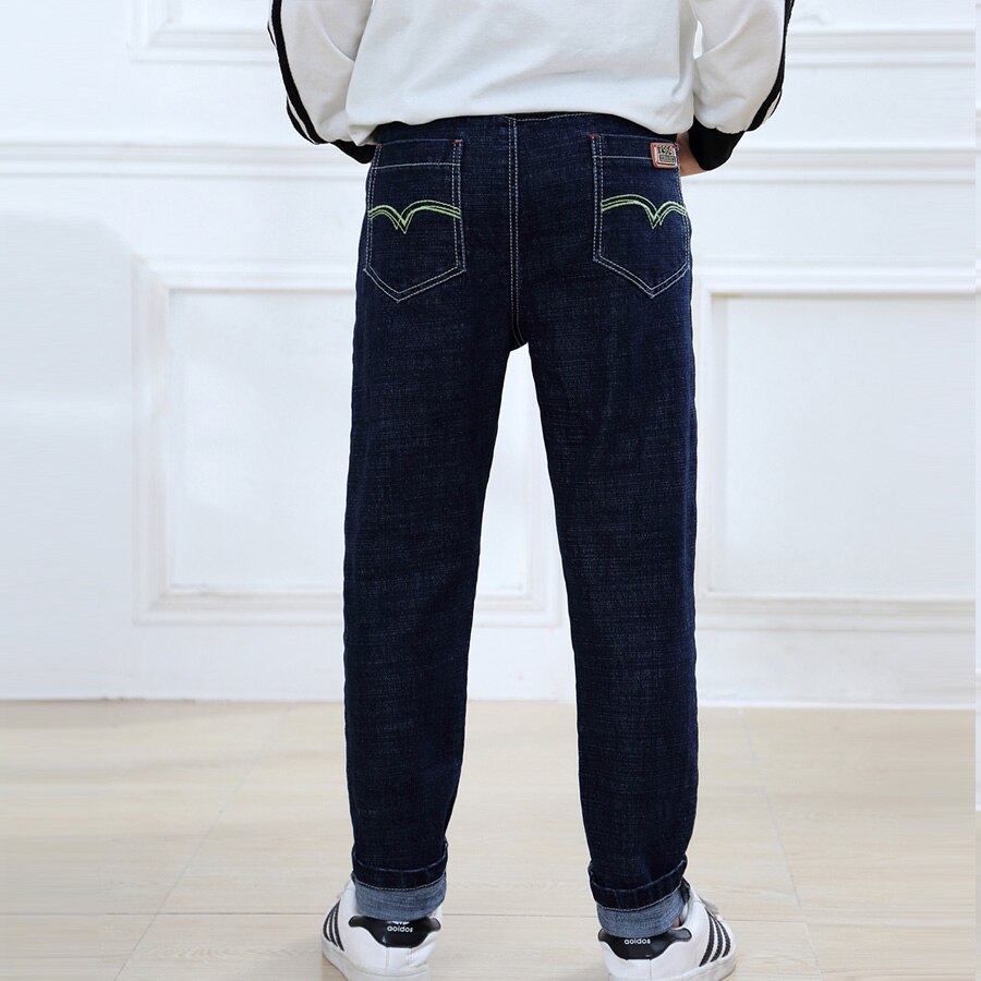 SheeCute niños primavera otoño jeans niños pantalones de mezclilla casual Stretch Fit Pantalones rectos pantalones vaqueros JCH8801
