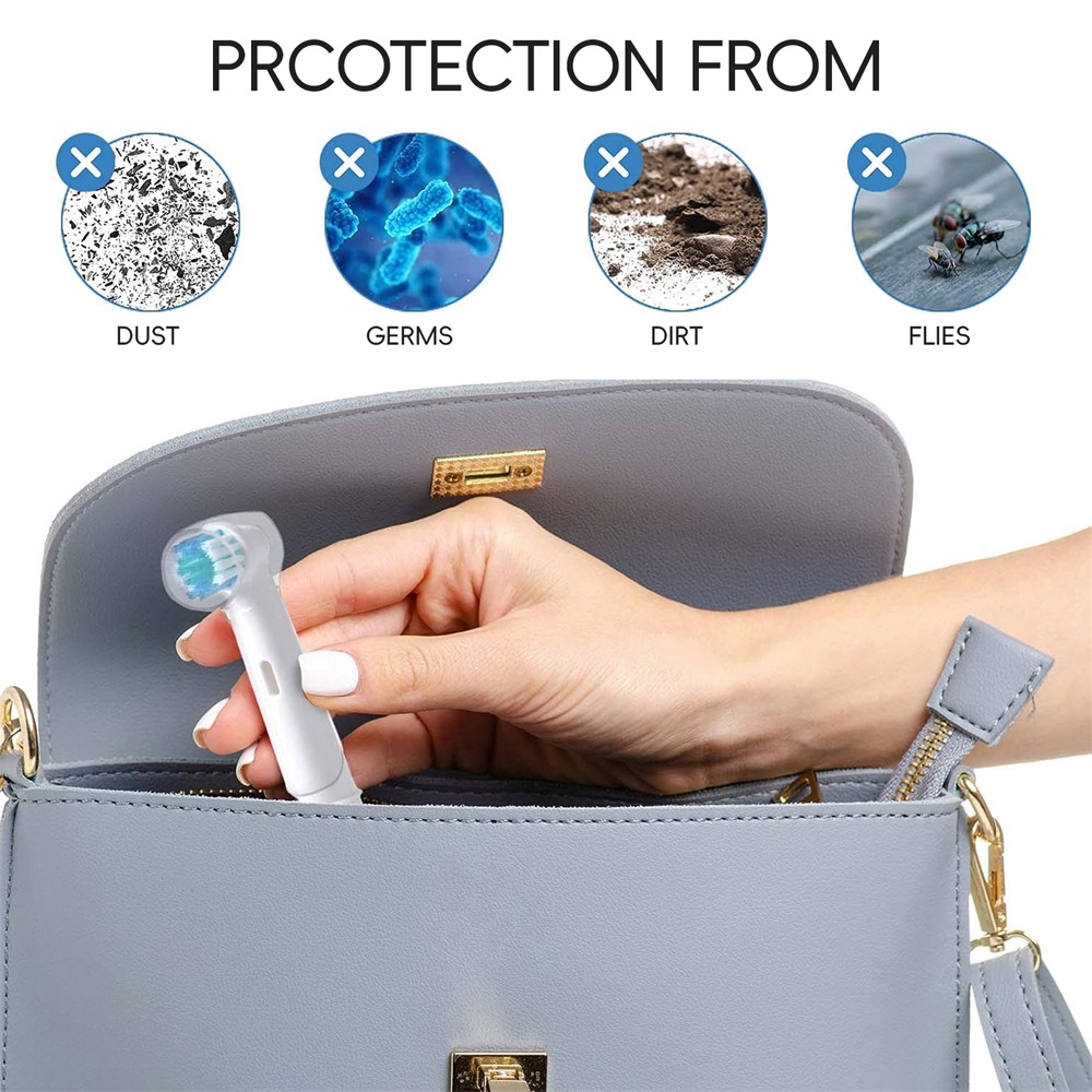 Oral B-kompatible elektrische Zahnbürstenköpfe, staubdichte Abdeckungen, 4 Stück, Oral B Bürstenkopf-Schutzkappen für Aufbewahrung und Reisen