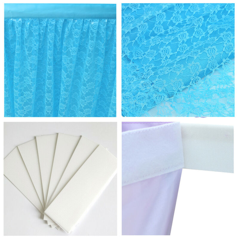 Falda de tul con tutú para mesa, mantel de encaje Floral Vintage para de boda, Baby Shower y cumpleaños