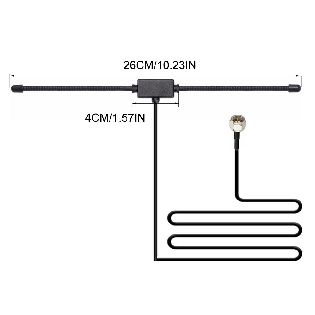 Antena de rádio fm antena dipolo fm para receptor estéreo sistema de música rádio fm casa estéreo áudio vídeo receptor de cinema em casa
