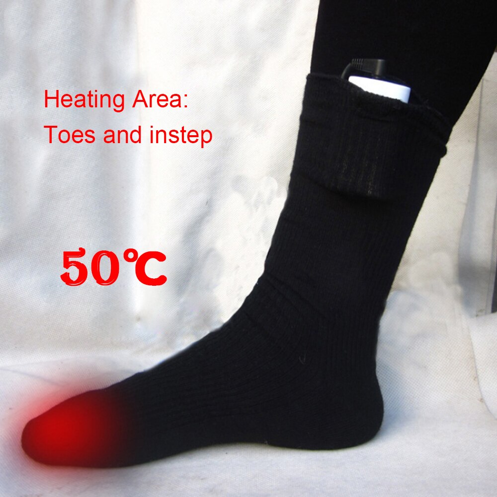 Opvarmede sokker mænd kvinder batteridrevne genopladelige elektriske varmestrømper vinter varme sokker til arbejde kørsel fiskeri