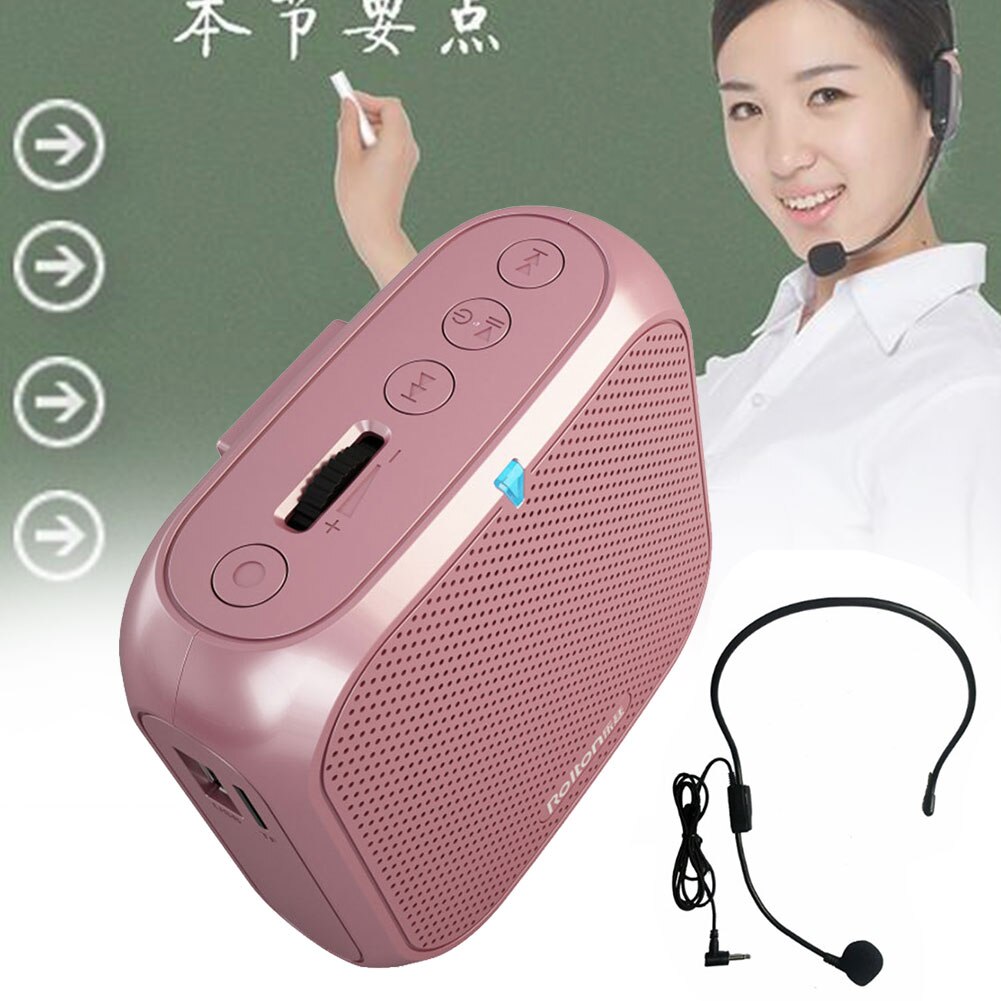 Guide FM Radio Waistband With Wired Microphone USB Charging Teacher Training Stable Practical Mini Portable Voice Amplifier