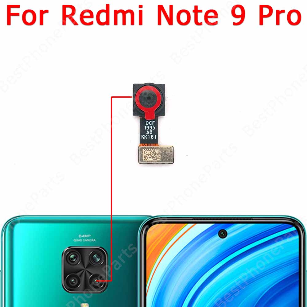 Originele Voor Achter Back Camera Voor Xiaomi Redmi Note 9 Pro Note9 9Pro Belangrijkste Frontale Selfie Camera Module Vervanging Spare onderdelen: Note9 Pro Depth