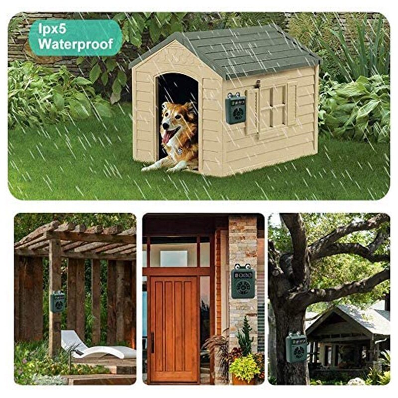 Dog Repeller USB Rechargeable Outdoor Waterproof Ultrasonic Bark Control Stop Barking