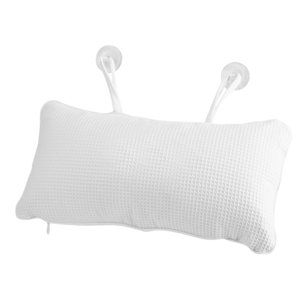 Oppustelig badeværelse pude badekar spabad nakkestøttepude med sugekopper hoved nakkestøtte afslappende pude: Default Title