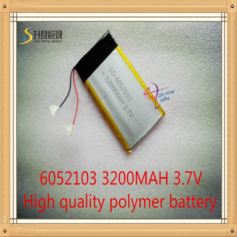 Beste batteriemarke 6052103 3.7v 3200 mah lithium-polymer-akku 6mm*52mm*103mm