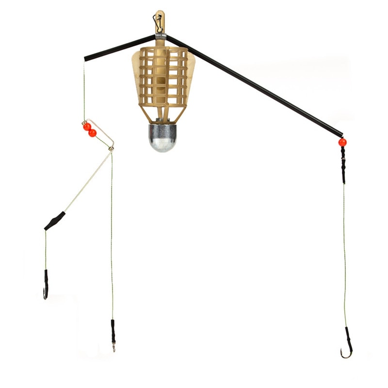 Jaula de señuelo de pesca 20G 30G 40G 50G Fish King con ganchos de línea, alimentador de peces, soporte de cesta, accesorios de pesca