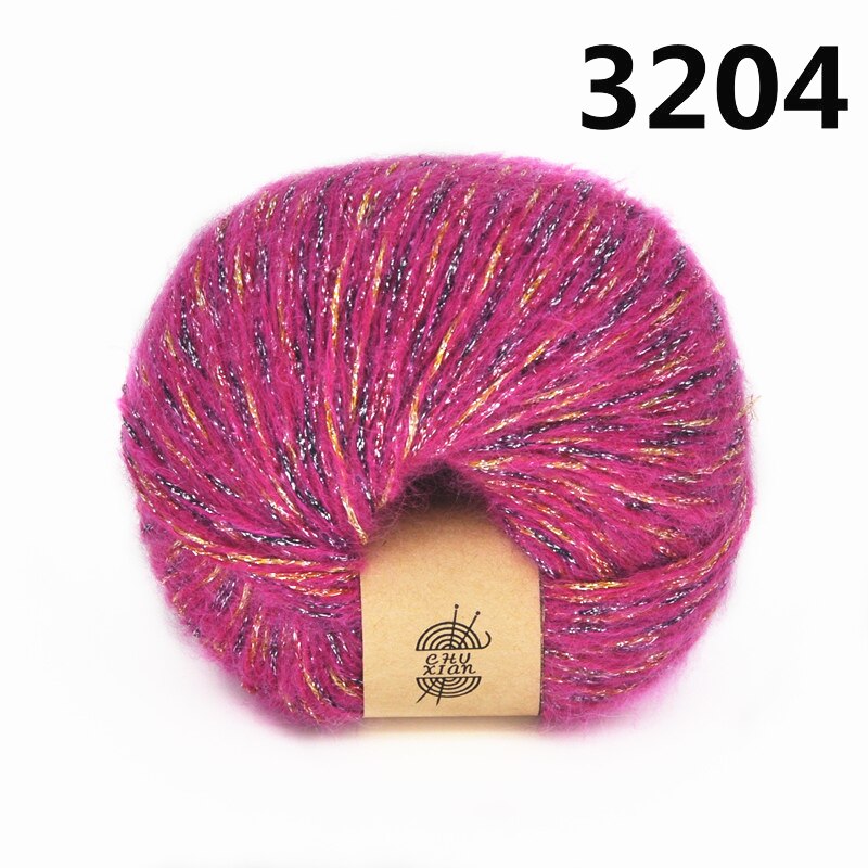 50G/Bal Mohair Wol Heldere Zijde Garen Voor Hand Breien Sjaal Trui Hoed: 3204