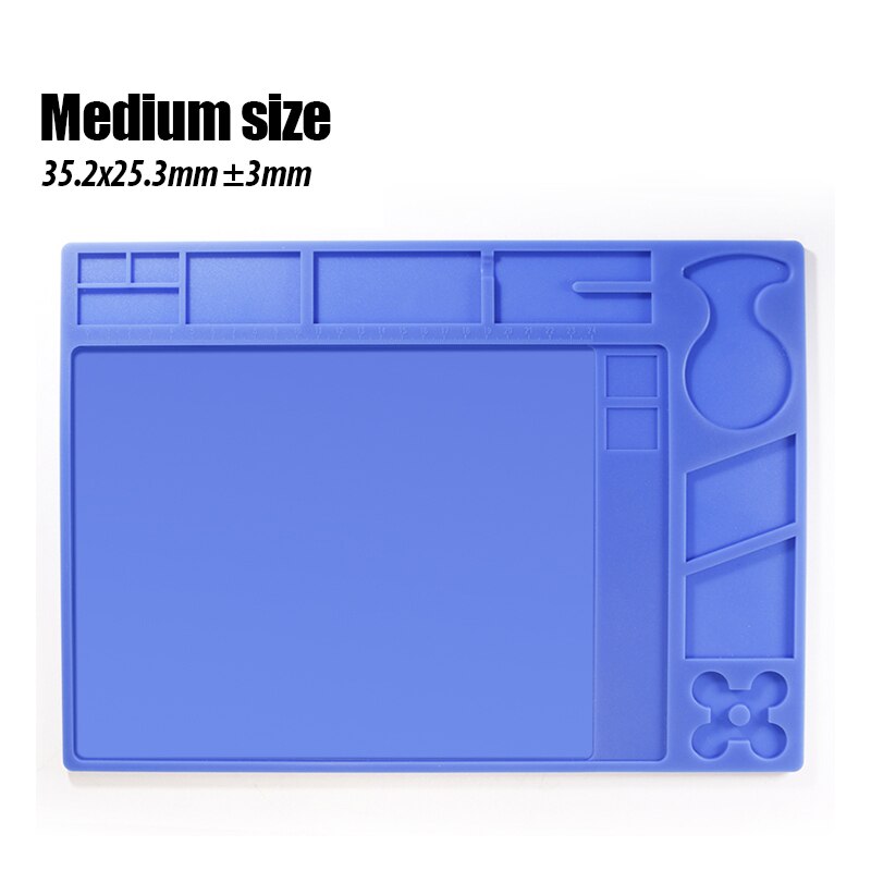 Silverflo Lassen Pad Onderhoud Werken Mat Hoge Temperatuur Weerstand Siliconen Solderen Mat Voor Soldeerstation Telefoon Rep