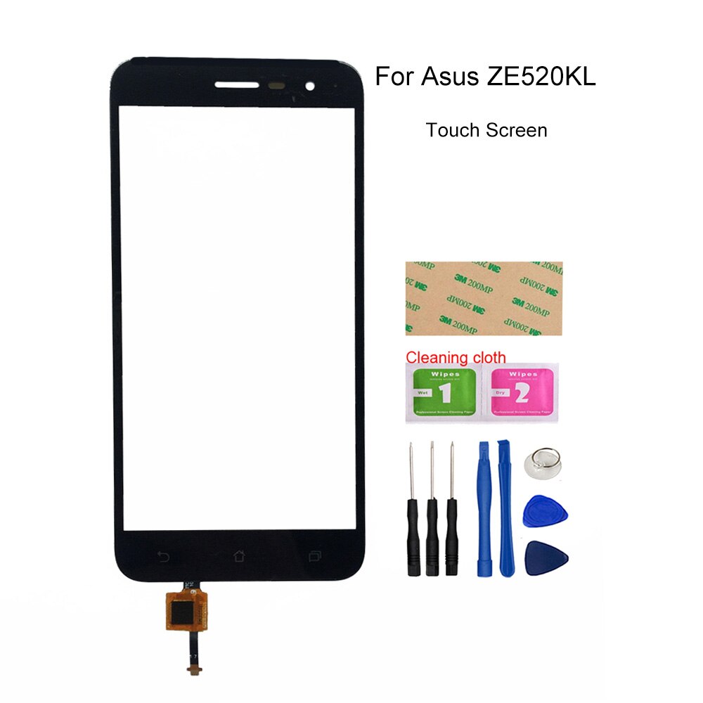 Écran tactile 5.2 pouces pour Asus ZenFone 3 ZE520KL Z017D Z017DA, pièce de rechange pour verre: Black With Tools