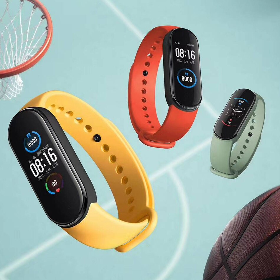 Global Version Xiaomi Mi Band 5 Smart Bracelet AMOLED Dynamic Color Display Bluetooth Sport Fitness Tracker Fitness Smartband