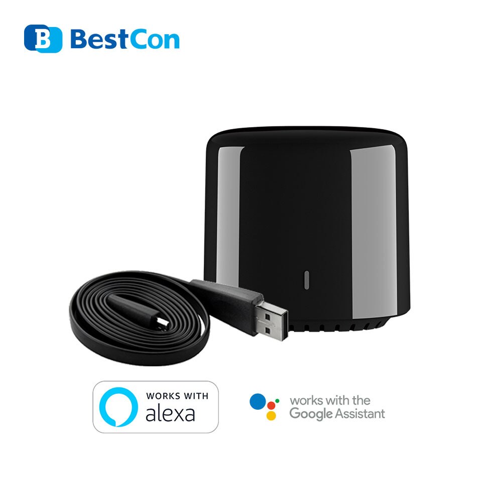 Broadlink bestcon rm4 pro/rm4c mini controle remoto, universal inteligente, casa inteligente, wifi + ir + interruptor rf trabalho com alexa