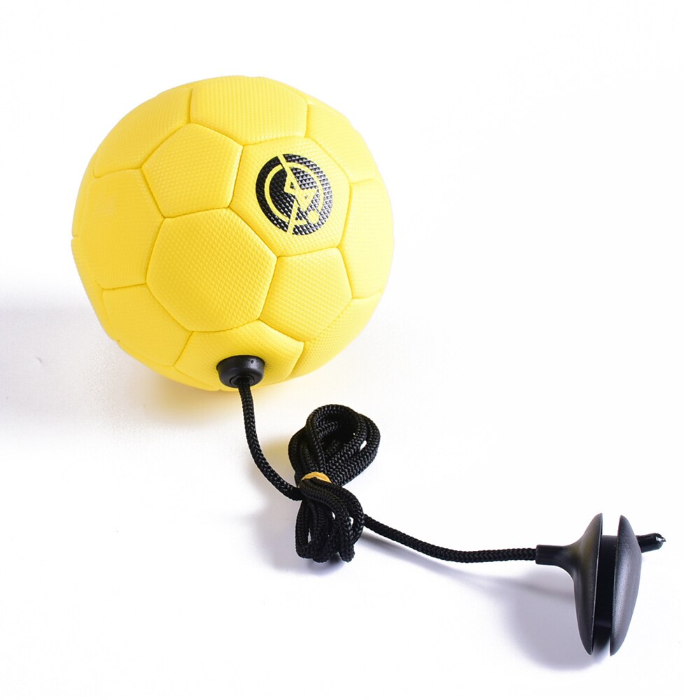 FußBall Ausbildung Ball trete FußBall Ball TPU Größe 2 freundlicher erwachsene futbol mit Schnur anfänger Trainer Praxis Gürtel: Gelb