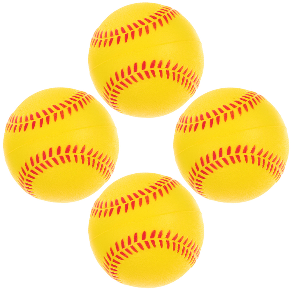 4 st svamp barn baseboll mjuka softbollar för träning barnleksaker pu träningsbasebollar slående student