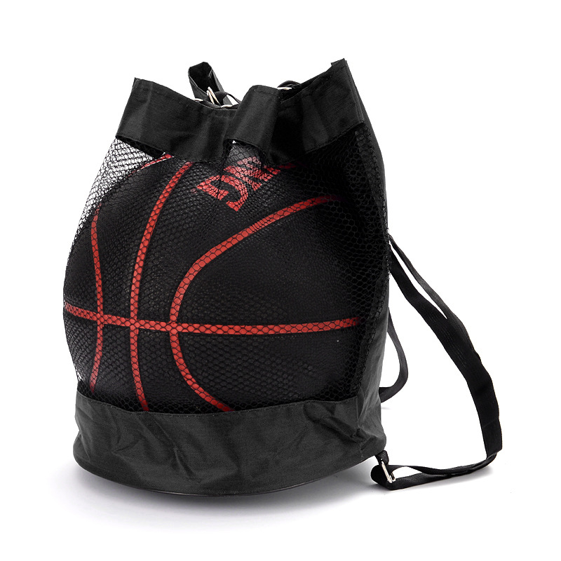 Sac à dos pour basket-ball, sac à bandoulière Oxford, sac à filet de basket-ball et de Football: Black