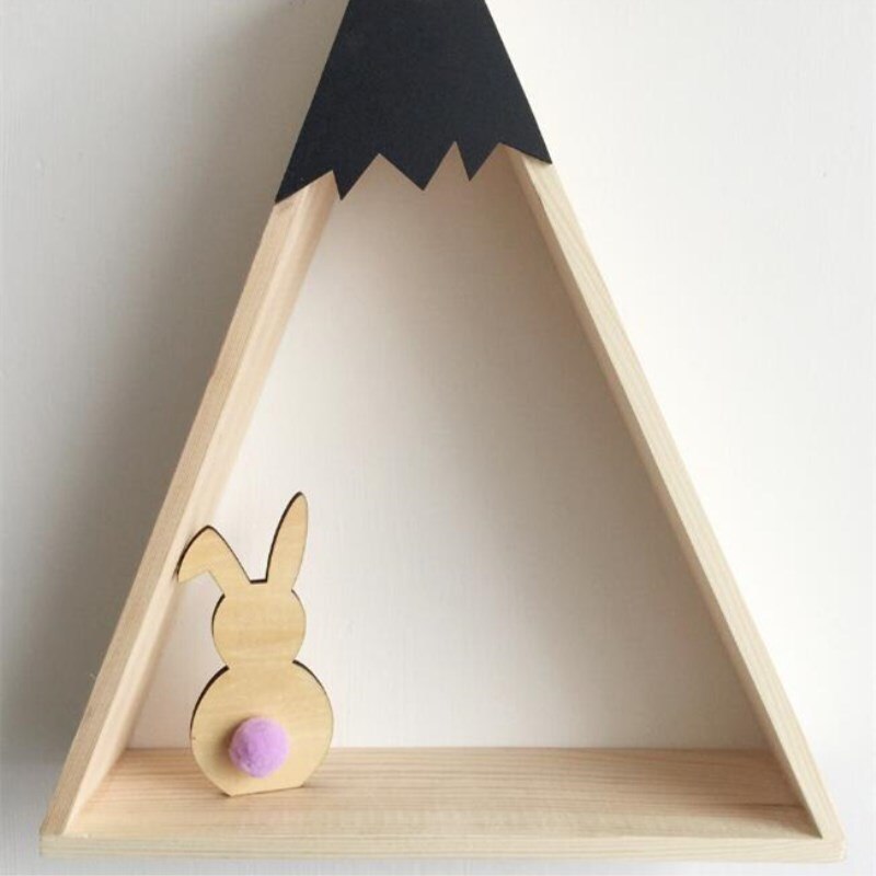 Ins Nordic Stil Holz Kaninchen Ornamente Kinderzimmer Dekoration Holz Handwerk Kinder Sichere Natürliche Spielzeug Fotografie Requisiten: Light Purple Ball