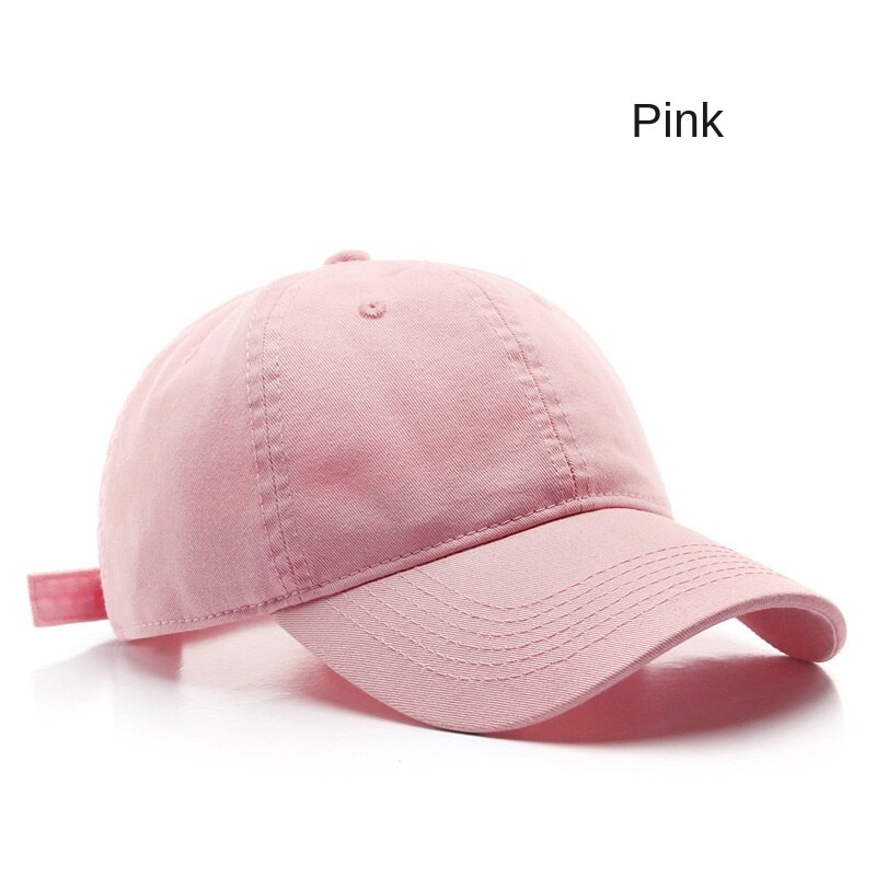 SLECKTON Neue Baumwolle Baseball Cap für Männer und Frauen Hysterese Hut Solide Papa Hut Gewaschen Einstellbar unisex: Rosa