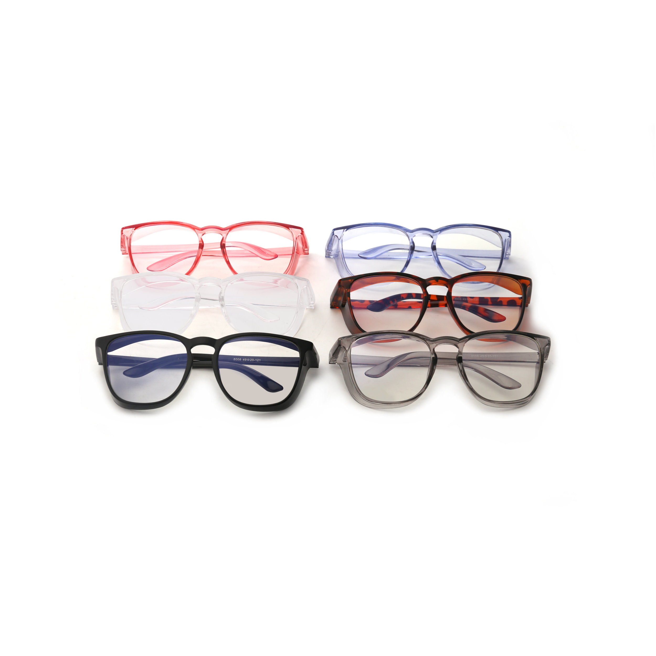 Anti Blue Light Glasses Lightweight PC Frames Square Clear Lens Glasses Anti Pollen Safety Goggles Eyewear Accessories