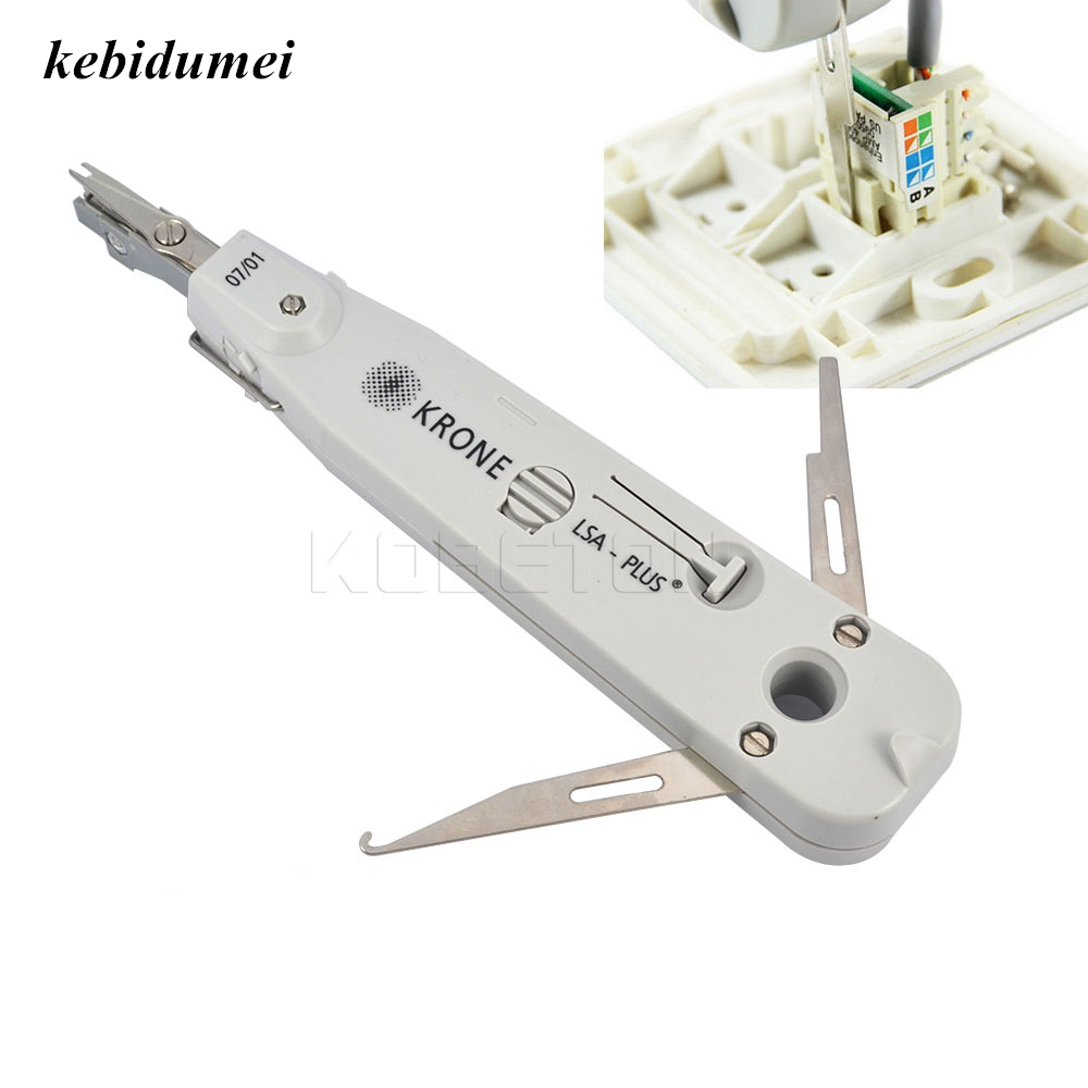 kebidumei Punch Down Tool KRONE LSA-Plus Punch Down Tool with Sensor Network Lan Punch Tool RJ11 RJ45 Cat5