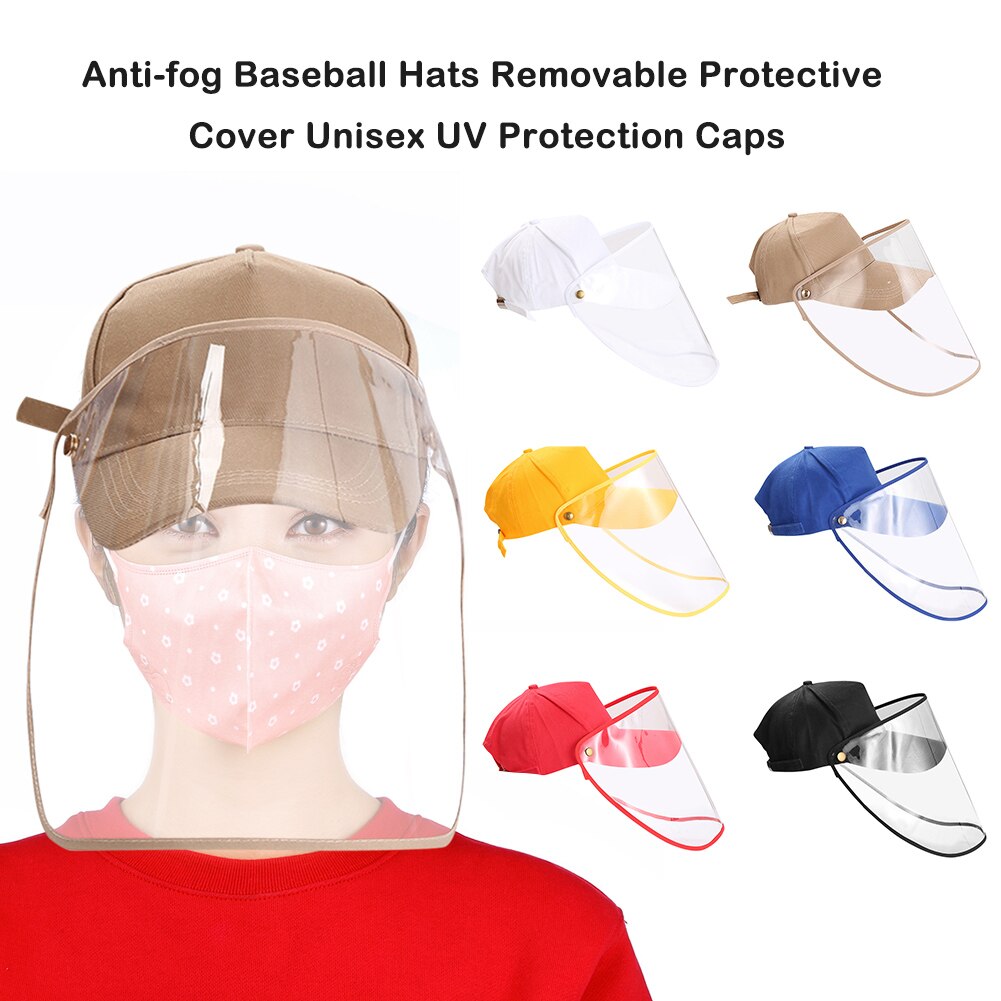 Anti-dug hatte aftagelige hatte virus lukket ud baseball hatte aftageligt beskyttelsescover unisex uv beskyttelse caps