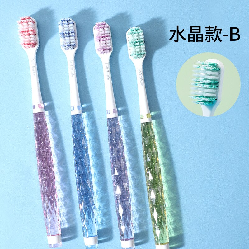 Kristal Tandenborstel Zachte Haren Orale Cleaning Gum Care Volwassen Tandenborstel Fijne Tienduizend Haren Tandenborstel Thuis: 002