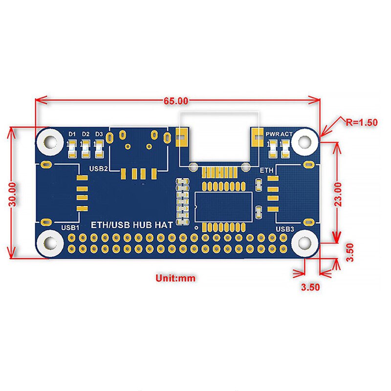 Lämplig för hallon  pi 4b/ zero w usb till ethernet  rj45 nätverksport usb hub hub splitter