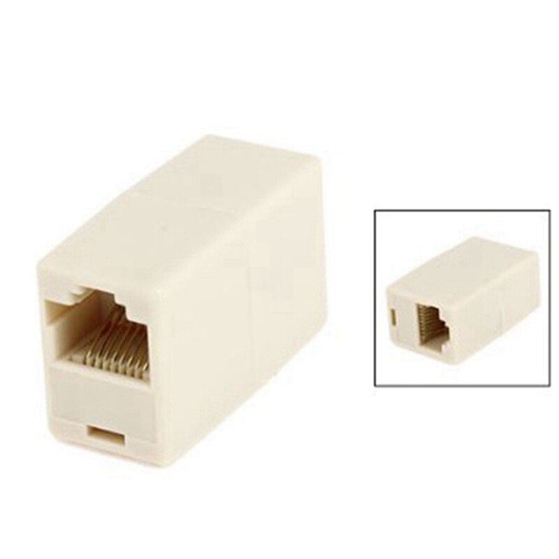 Micro-USB Male to USB A Female Adapter & RJ45 Double Female Plug Telephone Adapter Connector Beige