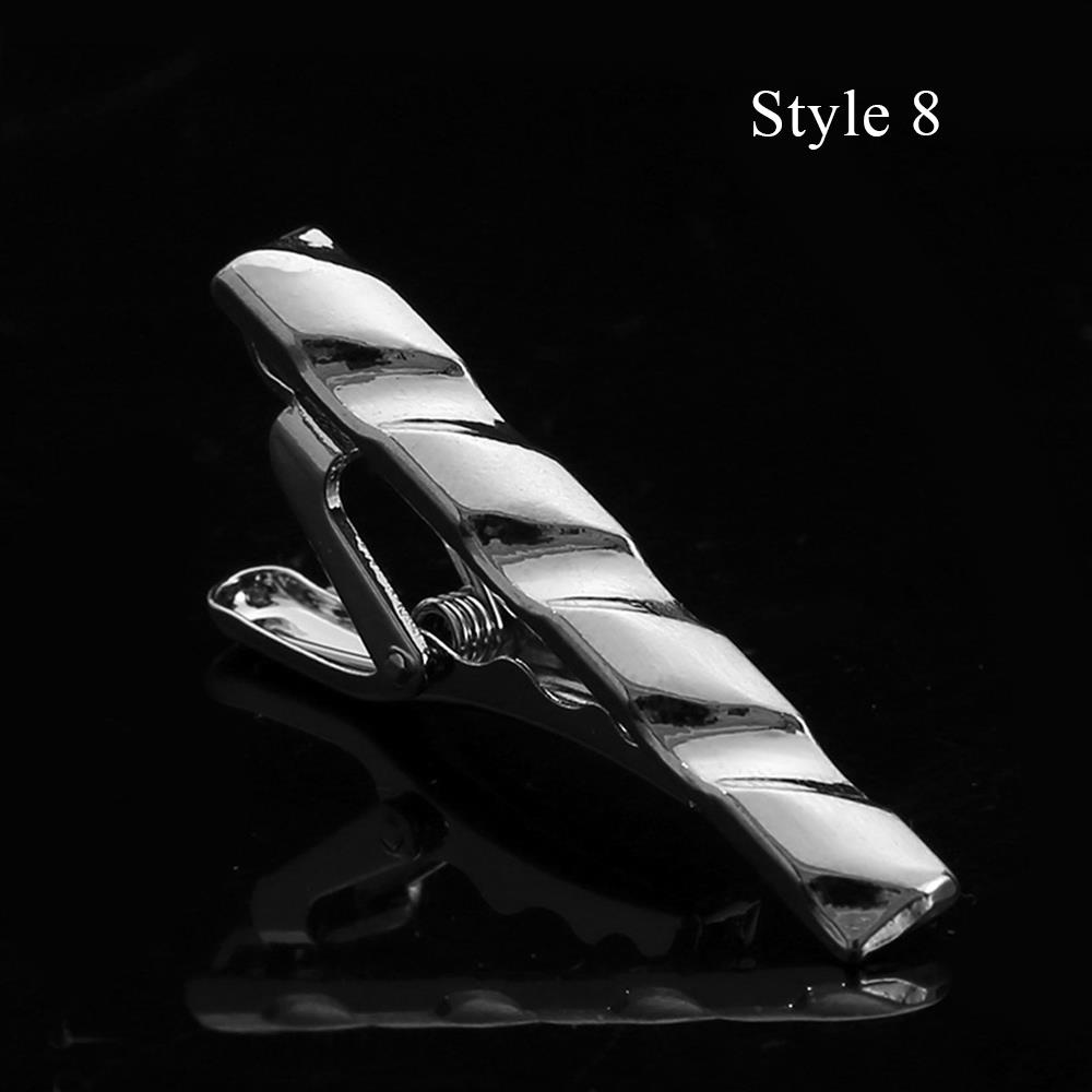 Clips de alfiler de corbata clásicos para hombres, Clip de corbata de simplicidad de negocios, joyería de , barra de corbata de boda exquisita, Color plateado y dorado