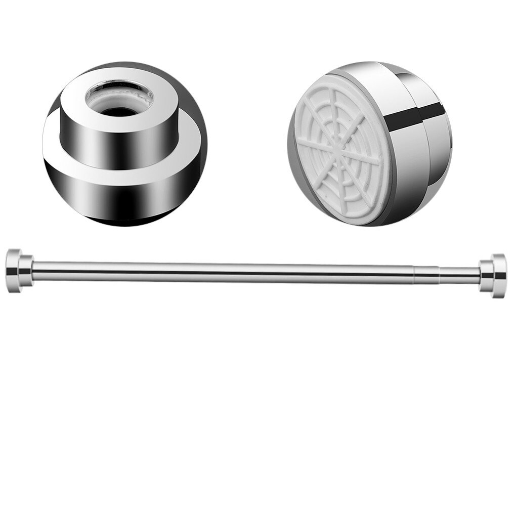 Stainless Steel Telescopic Shower Curtain Rod No Drilling Bathroom Adjustable Hanging Bath Rod 80cm