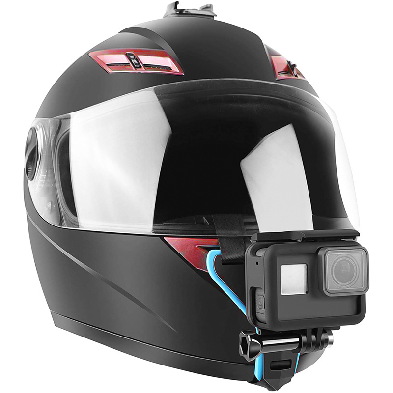 Soporte para casco Gopro, soporte para cámara deportiva Go Pro, soporte para casco de motocicleta, Moto para Gopro Hero 9 8 7 6 5 4 3 Cámara de acción