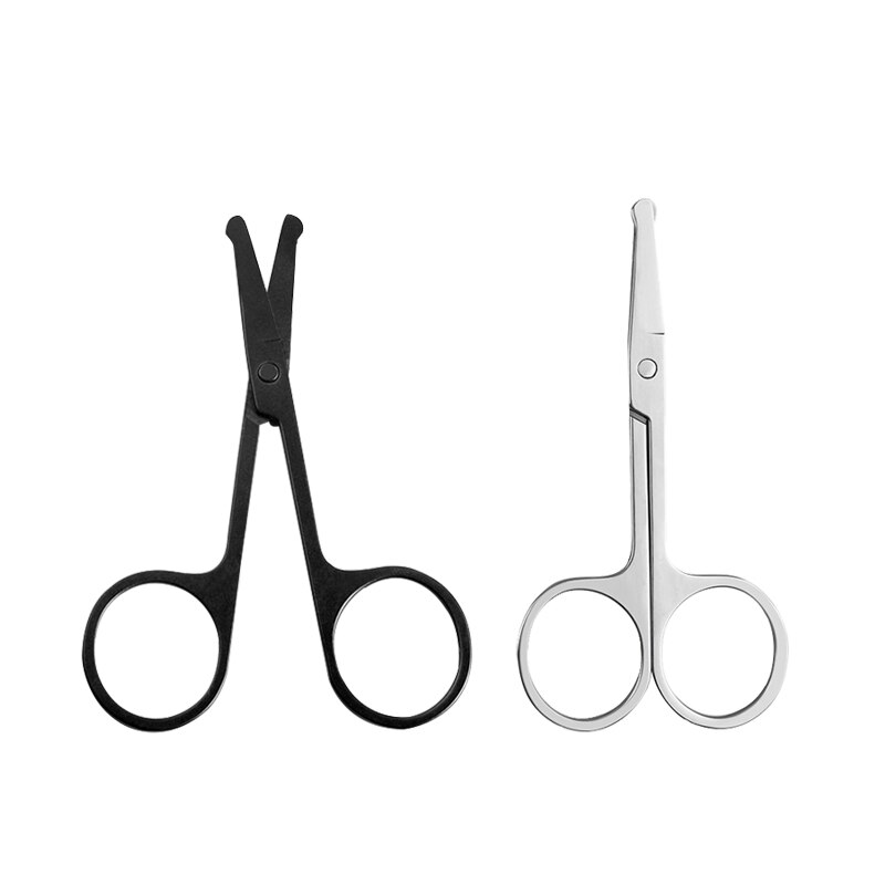 Nose hair scissors men's stainless steel safety manual nose hair trimmer women's eyebrow trimming small scissors