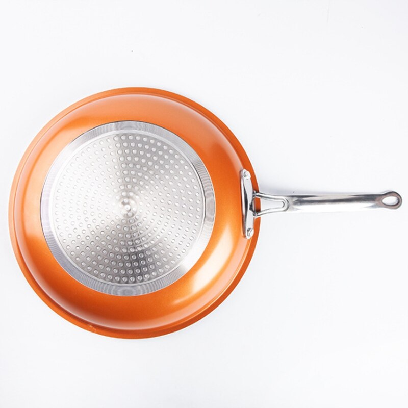 Koperen Koekenpan Anti-aanbak, 11 Inch Koekenpan Met Ultra Anti-aanbak Titanium Coating, Anti-aanbak Koperen Koekenpan 11 Inch