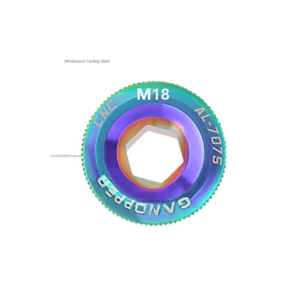 M15/M18/M19/M20 tornillo de manivela perno de fijación de brazo de manivela BB tornillo de eje Central tapa de tuerca de bielas para bicicleta de montaña de carretera: Castaño