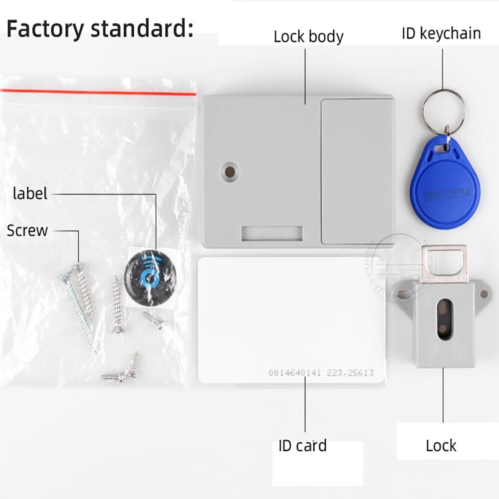 Intelligent 125KHZ EM RFID ID card cabinet lock invisible hidden lock electric drawer cabinet lock RFID key