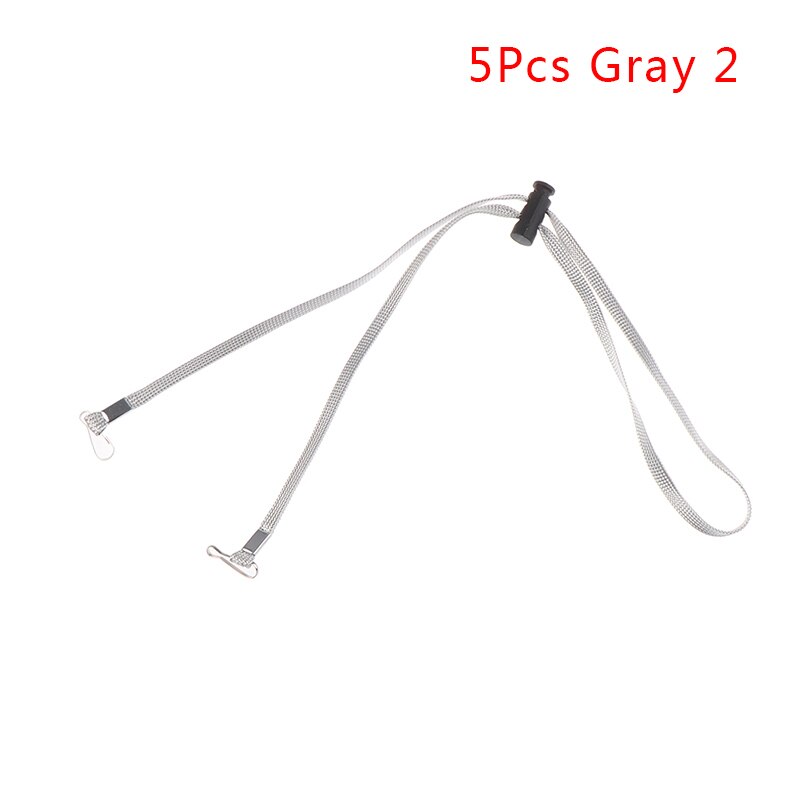 ! 1/5 stuks verstelbare maskerverlenging voor maskers, koord, handig en handig veiligheidsmaskersteuntje en oorhouder, touw om aan de nek te hangen: 5 stuks grijs 2
