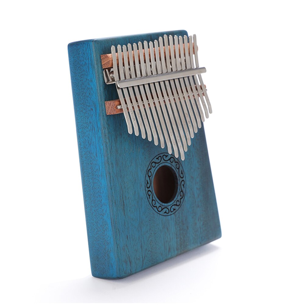 17 nøgler kalimba træ mahogni tommelfinger klaver musikinstrument med klistermærker taske træ kalimba musikinstrument