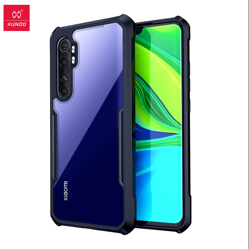 Voor Xiaomi Note10 Lite Case Xundd Shookproof Airbag Bumper Telefoon Case, beschermende Cover Soft Back Transparant Voor Mi Note 10 Lite