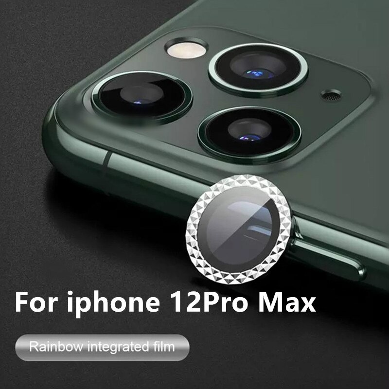 Back Lenses Camera Protector For iPhone 12 11 Pro Max 12Mini Rear Lens Ring Sticker Film Diamond Bling Protective Back Stickers: For iPhone 12Pro Max