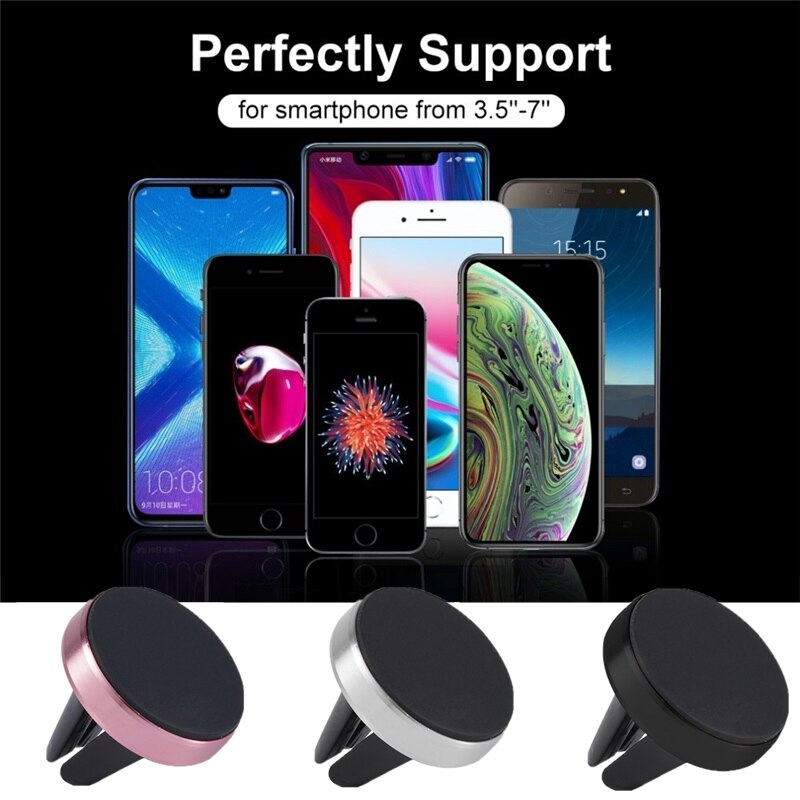 Vbnbv metalen magnetische telefoonhouder in auto gps ventilatierooster montage magneetstandaard auto telefoonhouder standaard voor universele mobiele smartphone