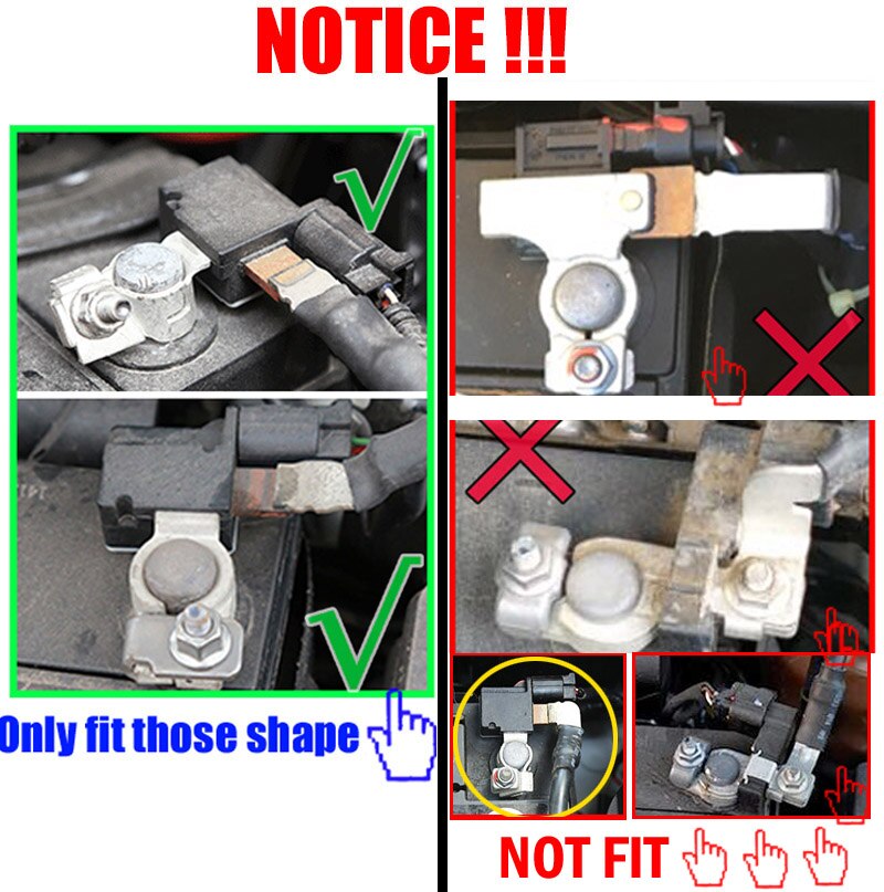 For Hyundai Veloster I40 Grandeur Azera Aslan Battery Batteries Negative Electrode Protector Terminal Pole Cover Kit
