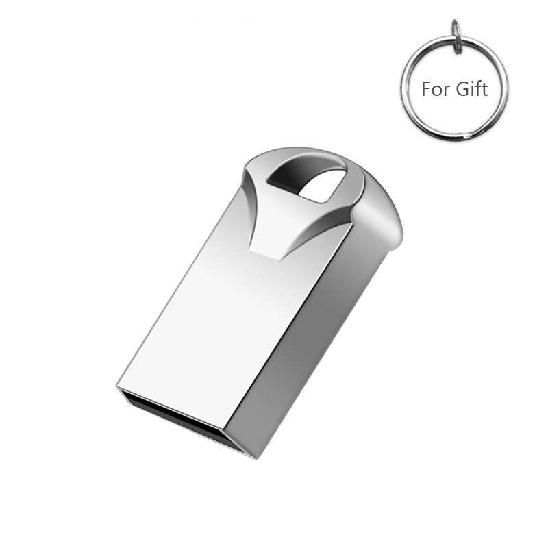 Draagbare Mini Metalen Cle Usb Pen Drive 4 Gb 8 Gb 16 Gb 32 Gb 64 Gb 128 Gb Usb flash Drive Flash Geheugenkaart Usb Stick Driver Pendrive: 4GB / silver