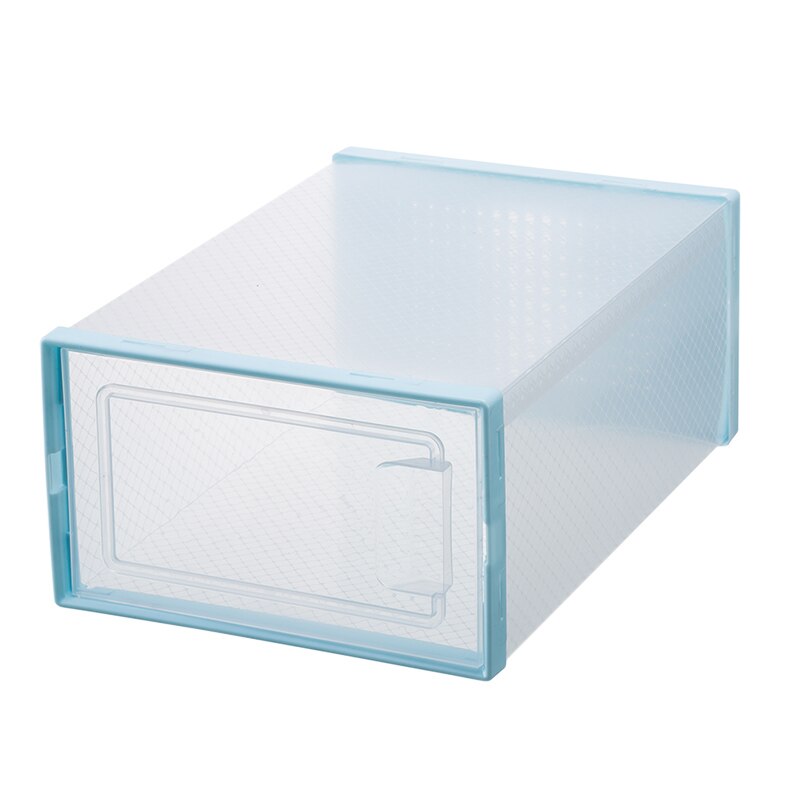 Transparante Dubbele Frame Schoenendoos Plastic Schoenendoos Opslag Stofdicht Flip Cover Lade Clear Organisator Container Stapelbaar: A