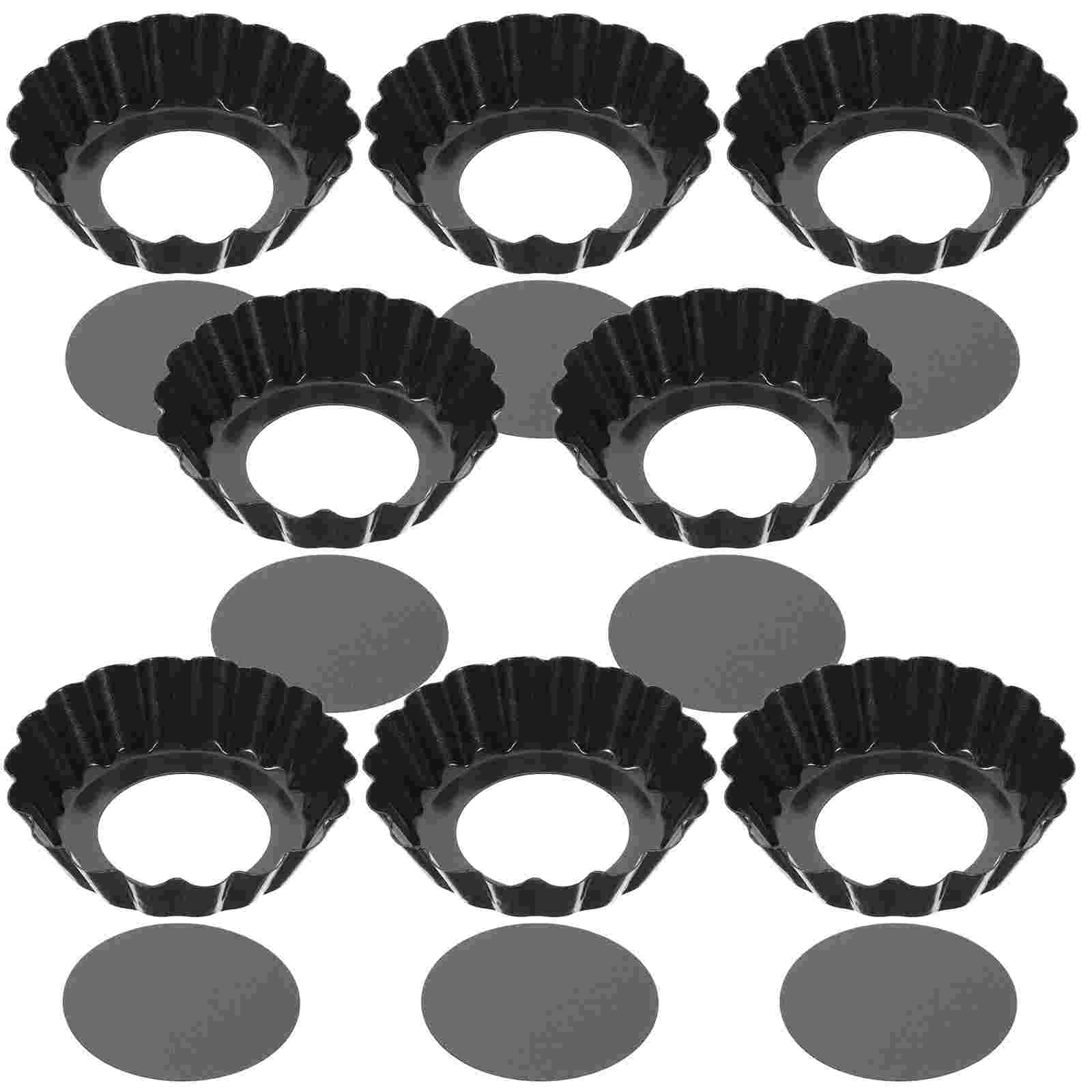 Mini sartenes con fondo extraíble para Mousse, moldes para hornear pasteles, postres, parte inferior estriada, herramienta de cocina resistente para hornear