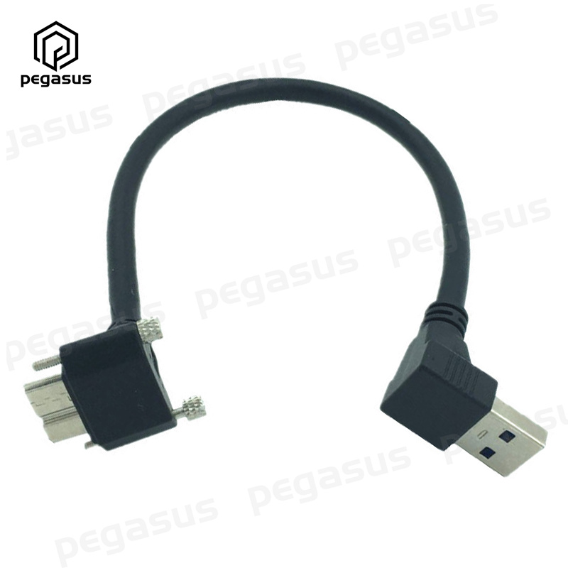 25cm USB 3.0 Micro B 90° UP Angle to USB3.0 A Male Down Angle Cable