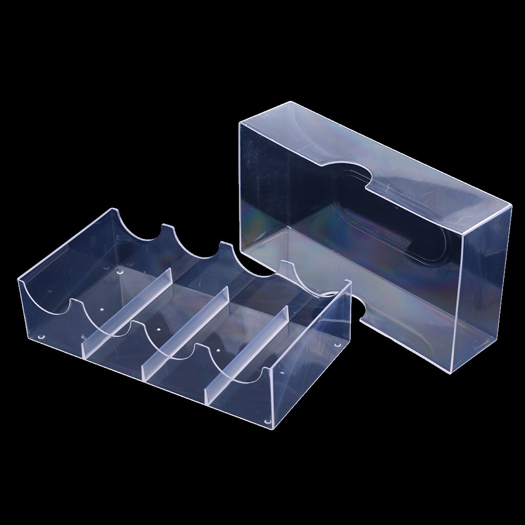 Poker Table Tray Chip Holder Card Game Chips Organizer Storage Case Clear