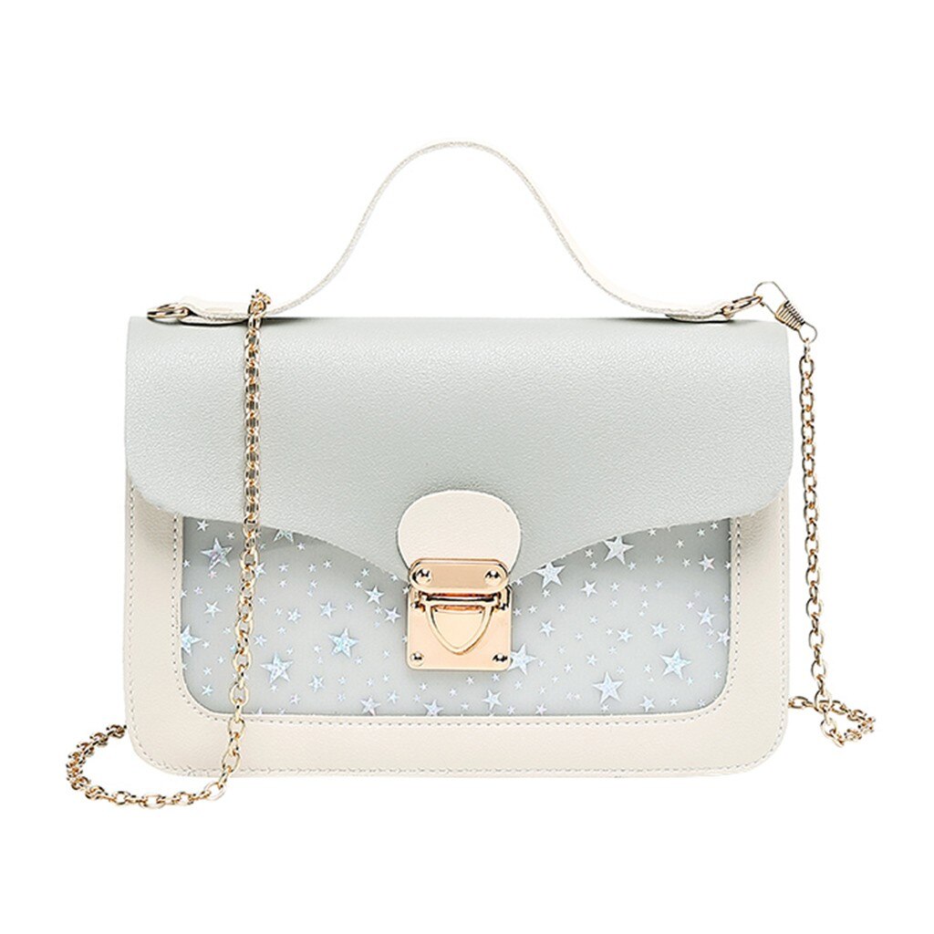 étoile Sequin concepteur messager sac à bandoulière de luxe femmes Mini petit carré Pack sac à bandoulière pochette portefeuille sac à main: Gray